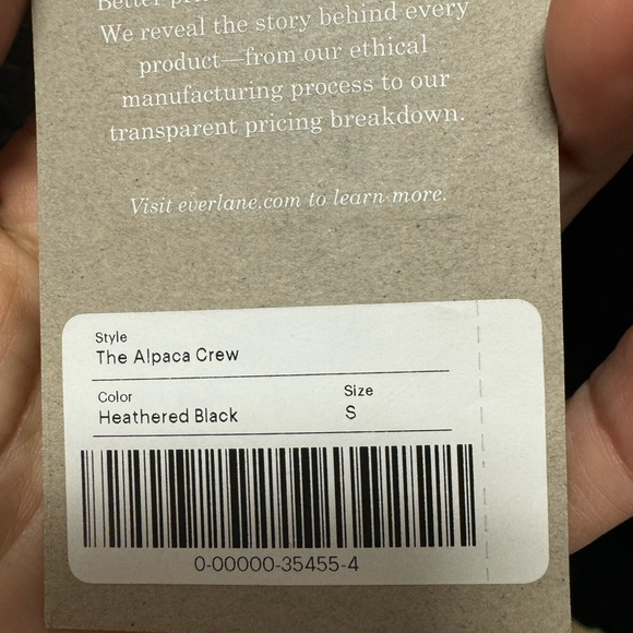 NWT Everlane  alpaca crew heathered black - Picture 10 of 10